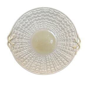 Vintage Beleek Ireland Tridacna Shell Shaped Serving Plate